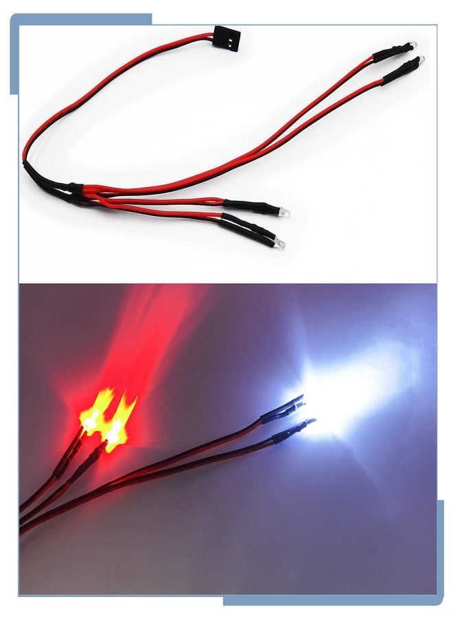 مجموعة مصابيح أمامية بيضاء وخلفية حمراء بتقنية LED من زوليكار RC، مُخصصة لترقية سيارة TRX4M بمقياس 1/18، وملحقات سيارات الزحف التي تعمل بالتحكم عن بعد. - Image 5
